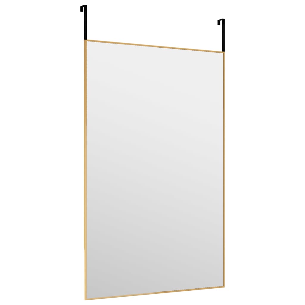 Ogledalo za vrata zlatno 50x80 cm od stakla i aluminija
