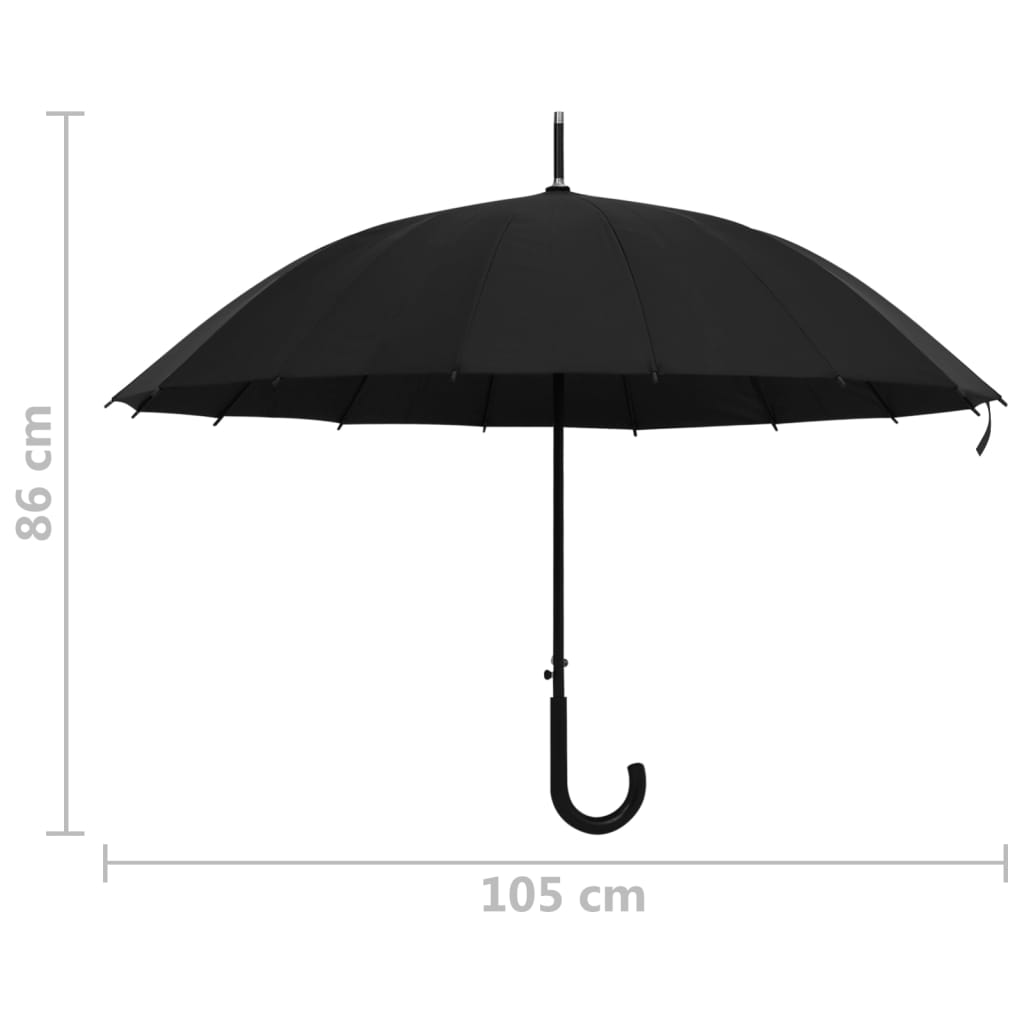 Automatski kišobran crni 105 cm