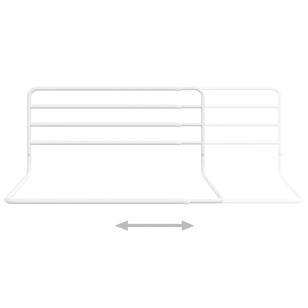 Sigurnosna ograda za krevetić bijela (76-137) x 55 cm željezna