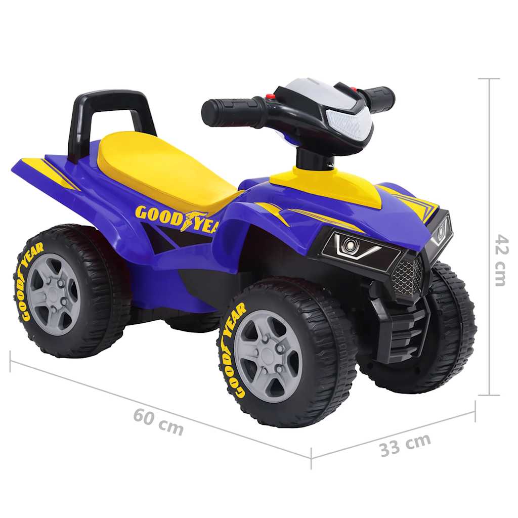 Dječji quad na guranje Good Year plavi