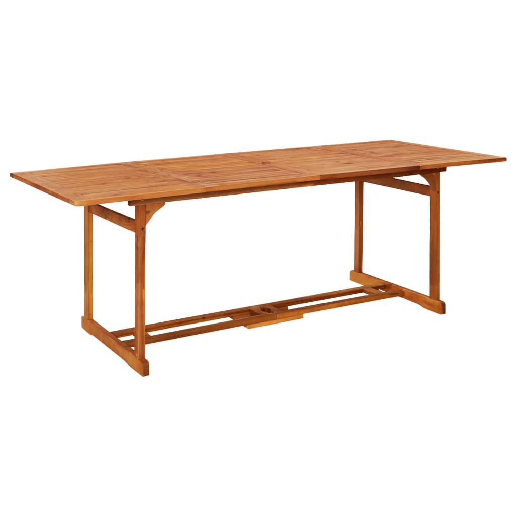 Vrtni blagovaonski stol 220 x 90 x 75 cm masivno bagremovo drvo