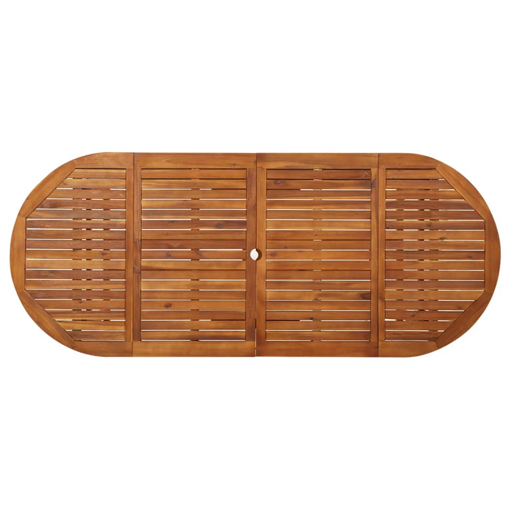 Vrtni blagovaonski stol 220 x 90 x 75 cm masivno bagremovo drvo