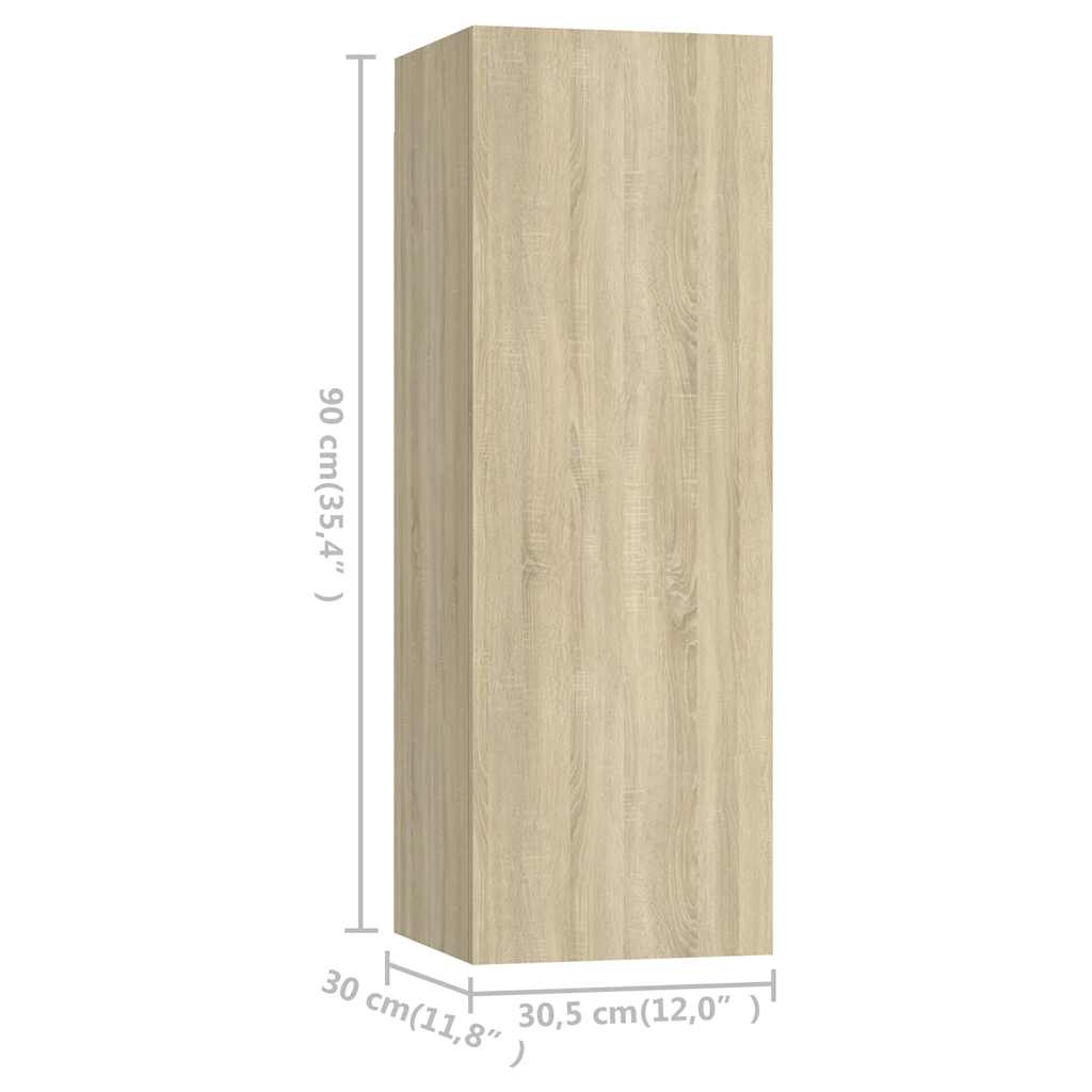 TV ormarić boja hrasta 30,5 x 30 x 90 cm od konstruiranog drva
