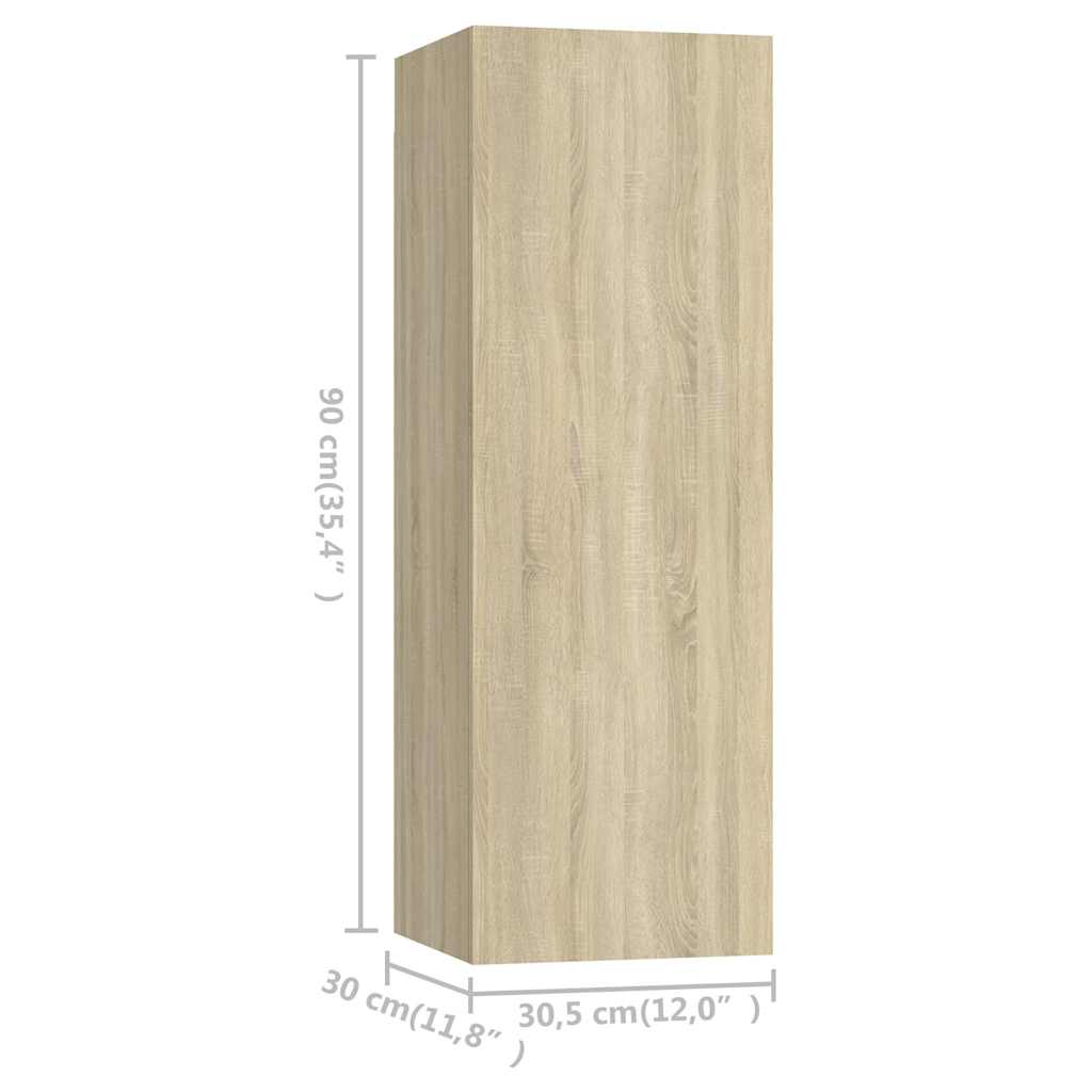 TV ormarići 2 kom boja hrasta 30,5x30x90 cm konstruirano drvo