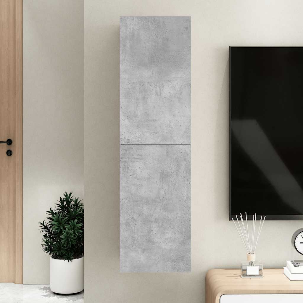 TV ormarić boja betona 30,5 x 30 x 110 cm od konstruiranog drva