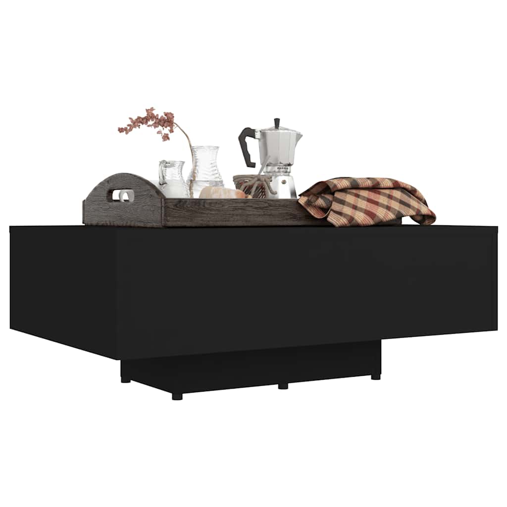 Stolić za kavu crni 85 x 55 x 31 cm od konstruiranog drva