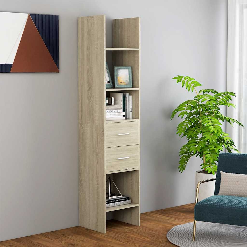 Ormarić za knjige boja hrasta 40x35x180 cm konstruirano drvo
