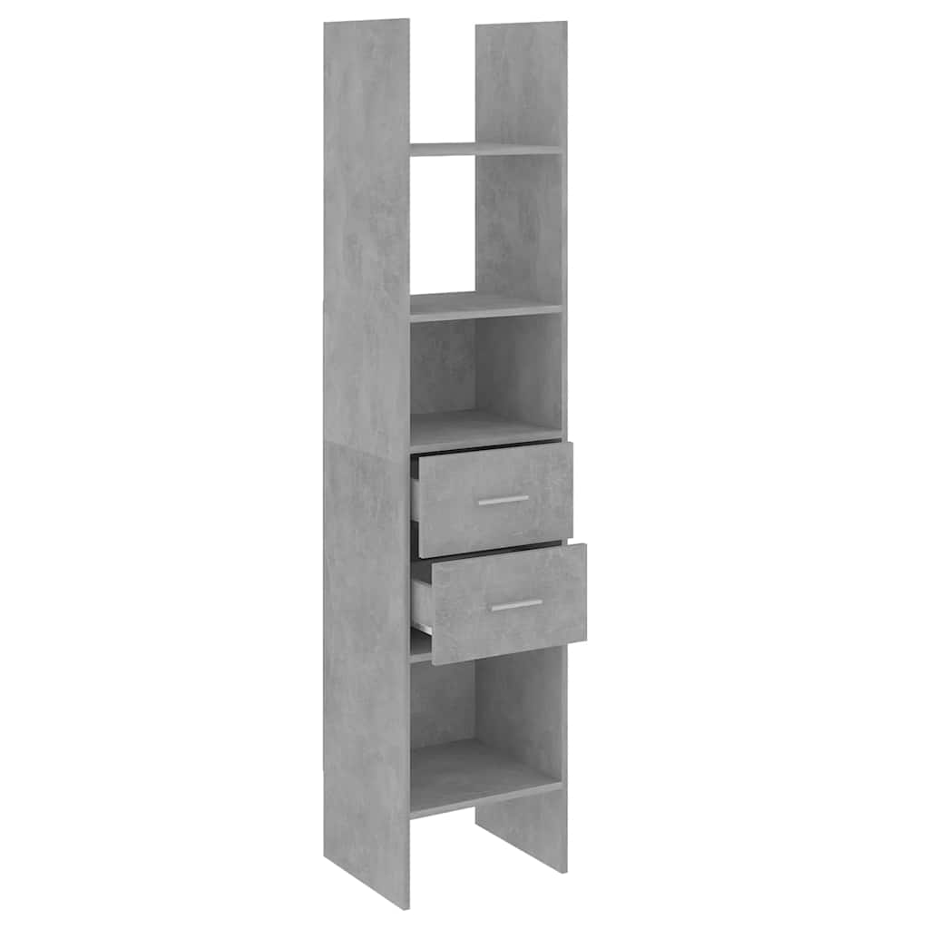 Ormarić za knjige boja betona 40x35x180 cm konstruirano drvo