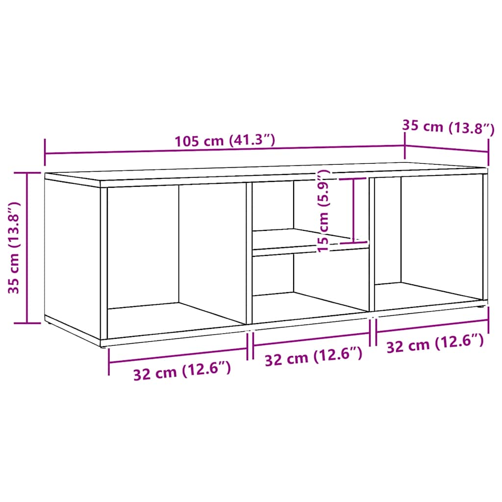 Klupa za spremanje obuće crna 105x35x35 cm konstruirano drvo
