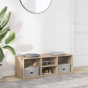 Klupa za cipele boja hrasta 105 x 35 x 35 cm konstruirano drvo