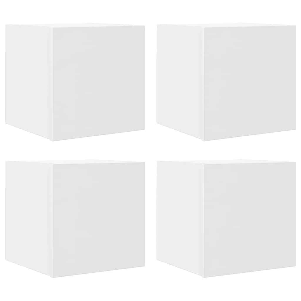 Zidni TV ormarići 4 kom bijeli 30,5 x 30 x 30 cm