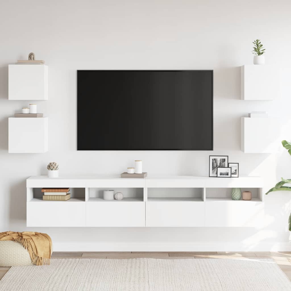 Zidni TV ormarići 4 kom bijeli 30,5 x 30 x 30 cm