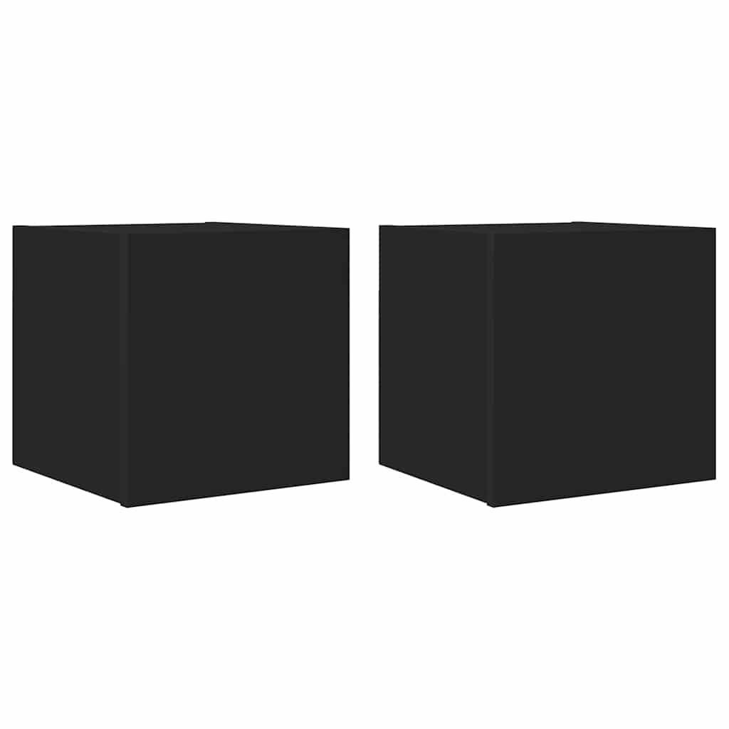 Zidni TV ormarići 2 kom crni 30,5 x 30 x 30 cm