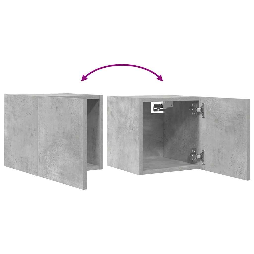 Zidni TV ormarići 4 kom siva boja betona 30,5 x 30 x 30 cm