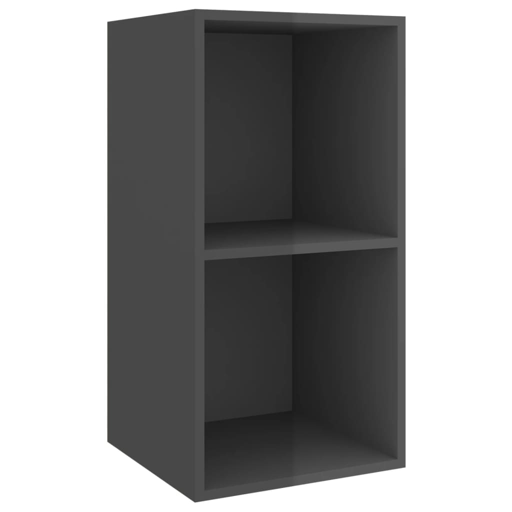 Zidni TV ormarić sjajni sivi 37 x 37 x 72 cm konstruirano drvo
