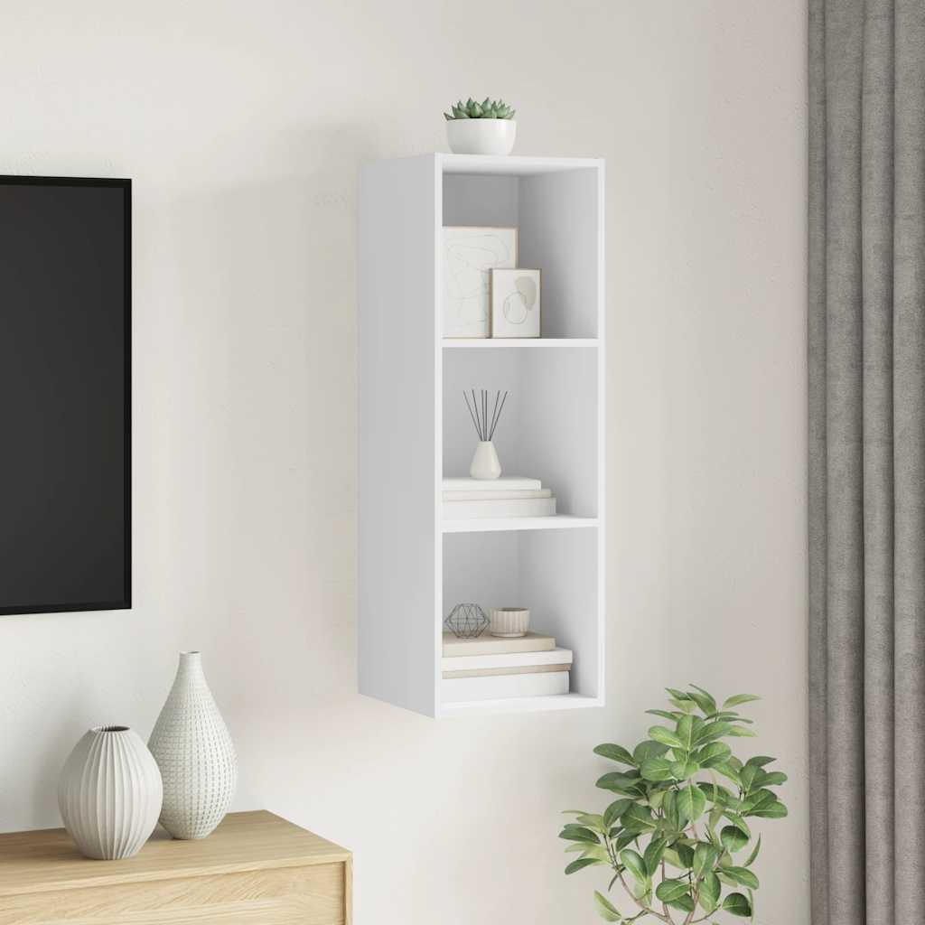 Zidni TV ormarić bijeli 37 x 37 x 107 cm od konstruiranog drva