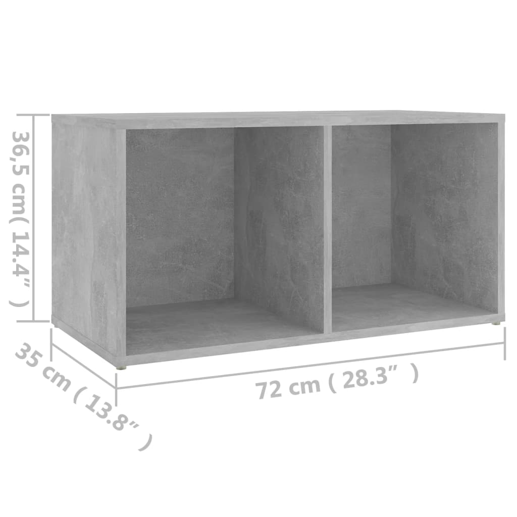 TV ormarić boja betona 72 x 35 x 36,5 cm od konstruiranog drva