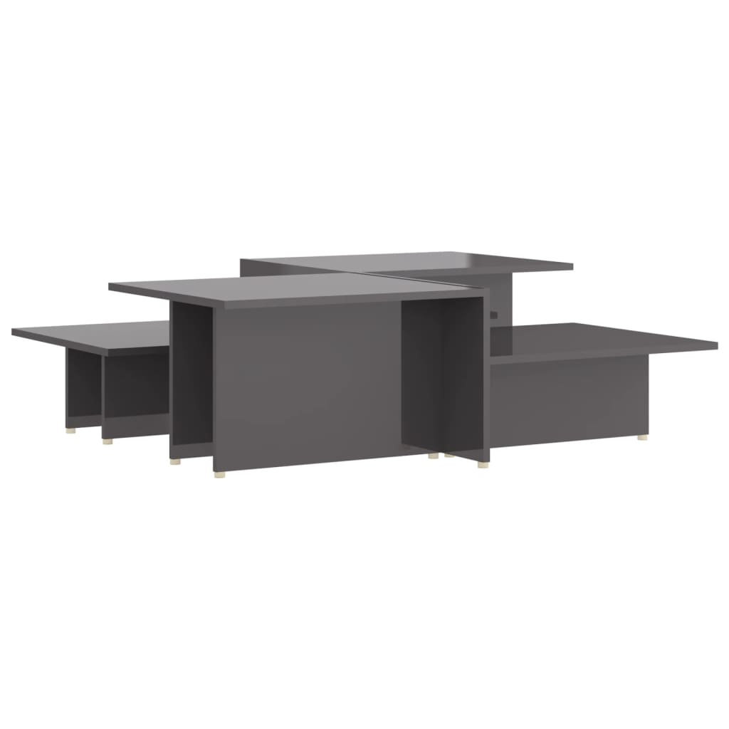 Stolići za kavu 2 kom sjajni sivi 111,5x50x33 konstruirano drvo
