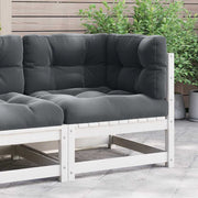 Kutna vrtna sofa s antracit jastucima od masivne borovine