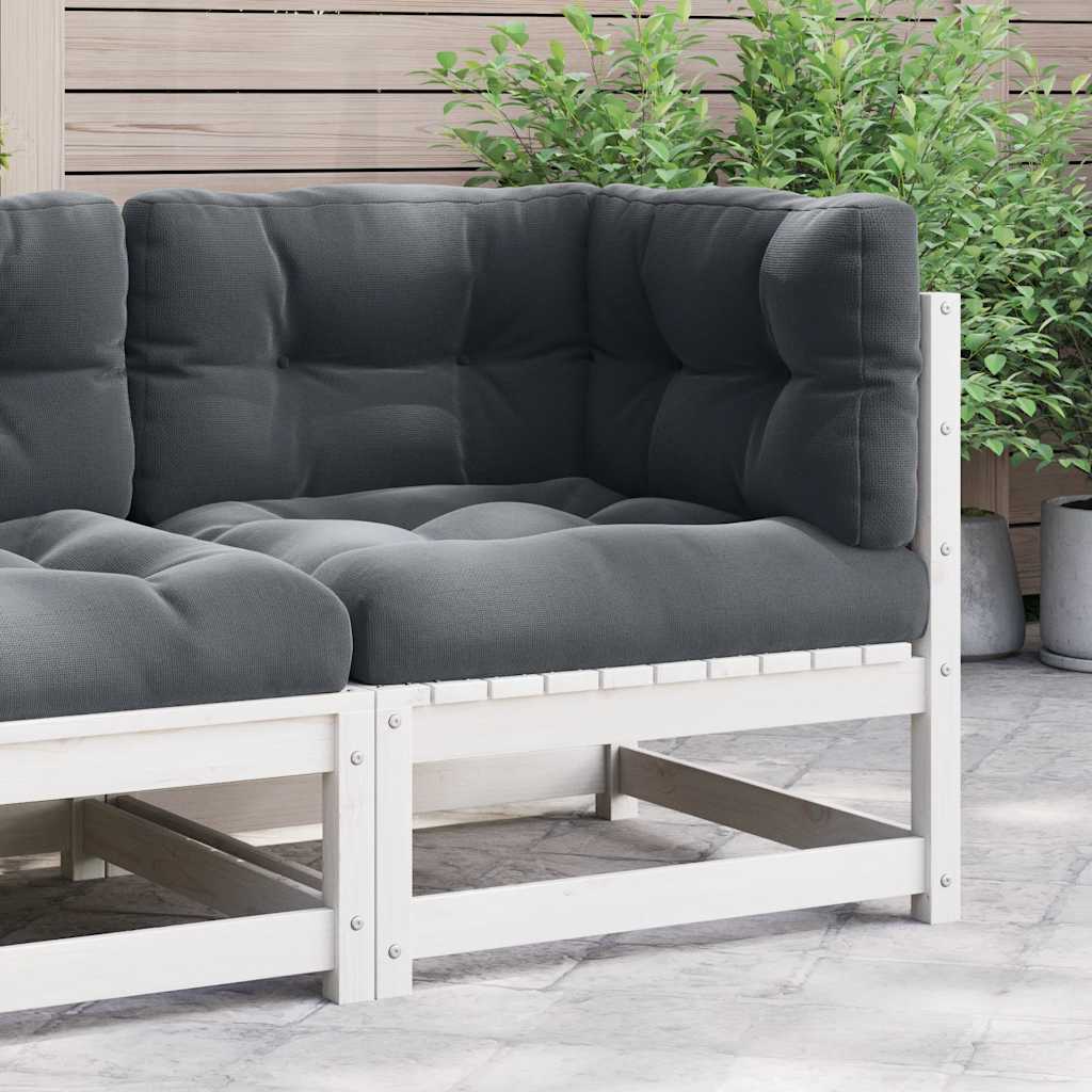 Kutna vrtna sofa s antracit jastucima od masivne borovine