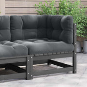 Kutna vrtna sofa s antracit jastucima od masivne borovine