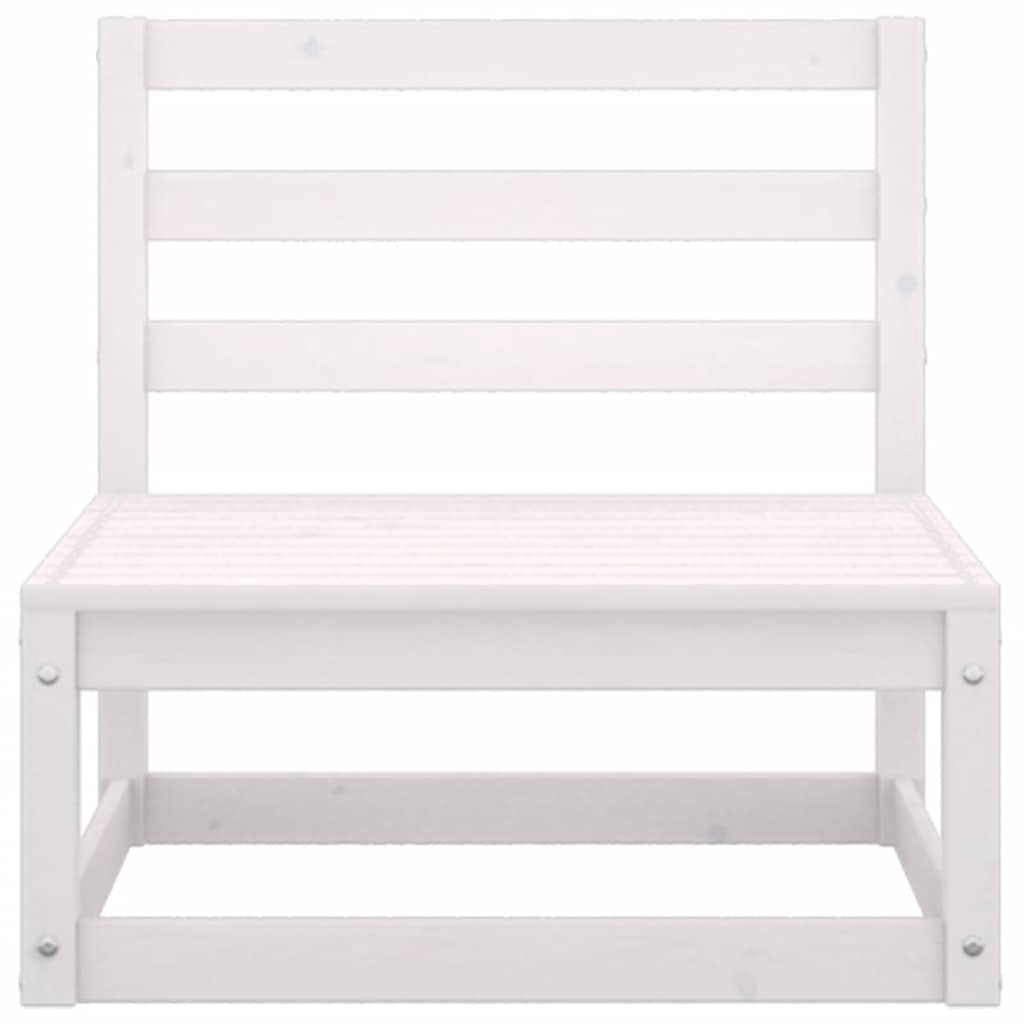 2-dijelna vrtna garnitura s jastucima masivna borovina bijela