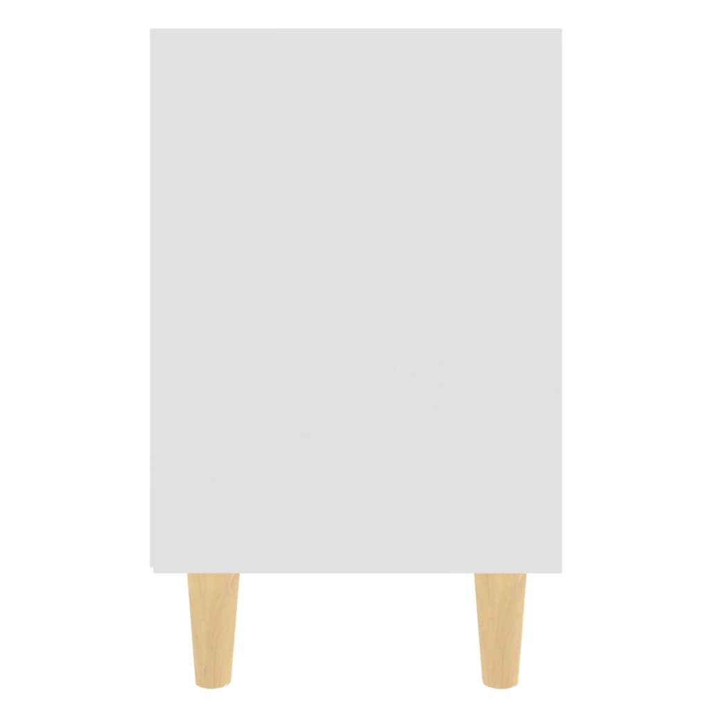 Noćni ormarići s drvenim nogama 2 kom bijeli 40 x 30 x 50 cm