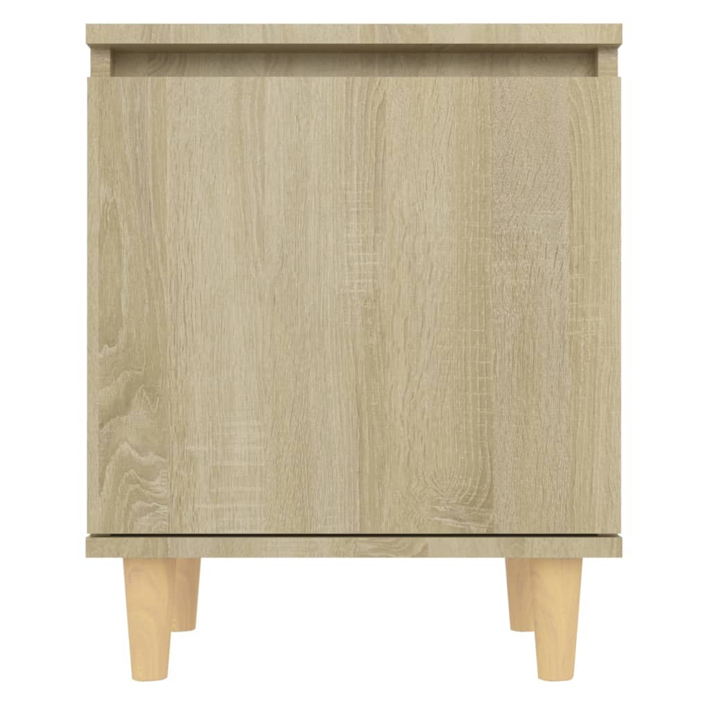 Noćni ormarići s drvenim nogama 2 kom boja hrasta 40x30x50 cm