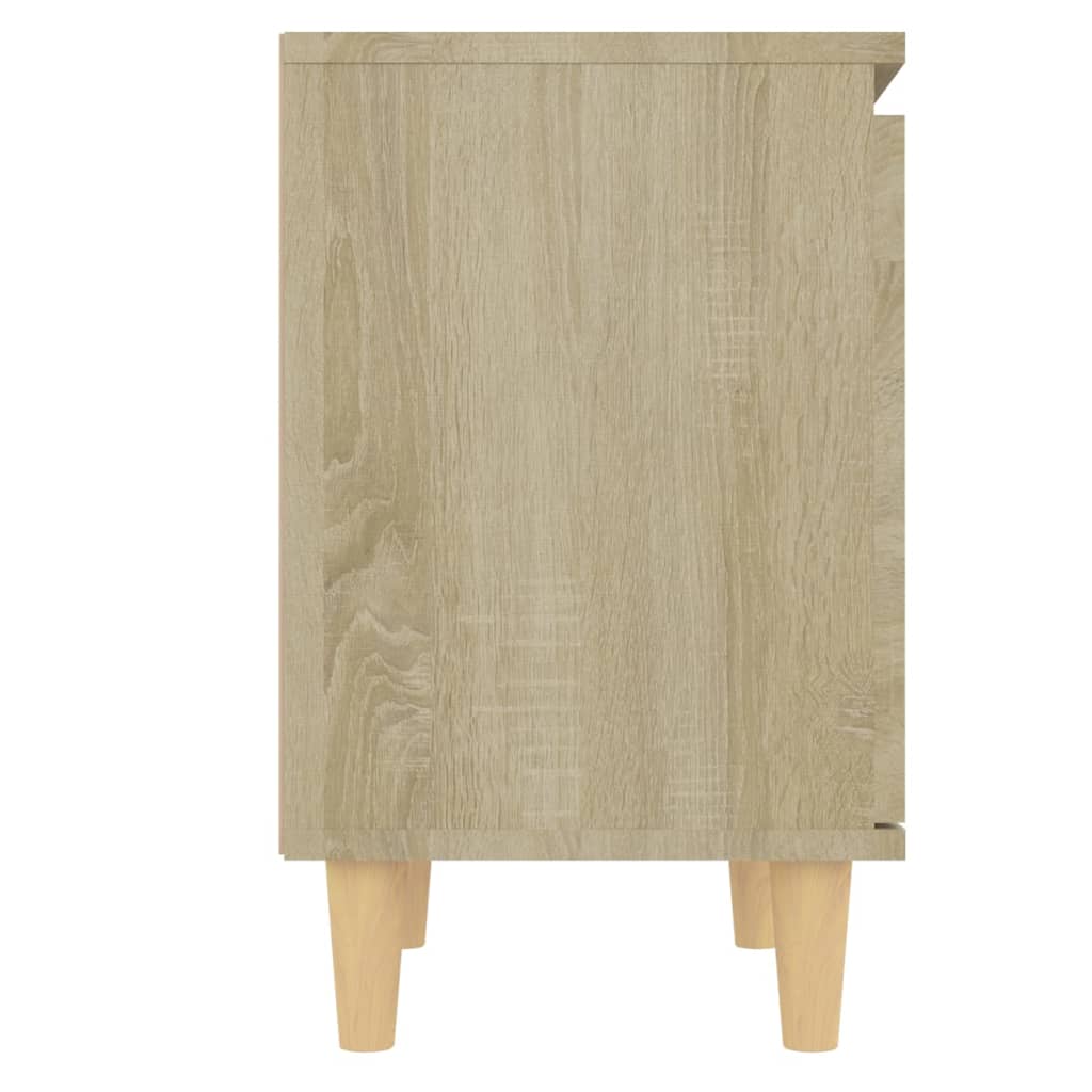 Noćni ormarići s drvenim nogama 2 kom boja hrasta 40x30x50 cm