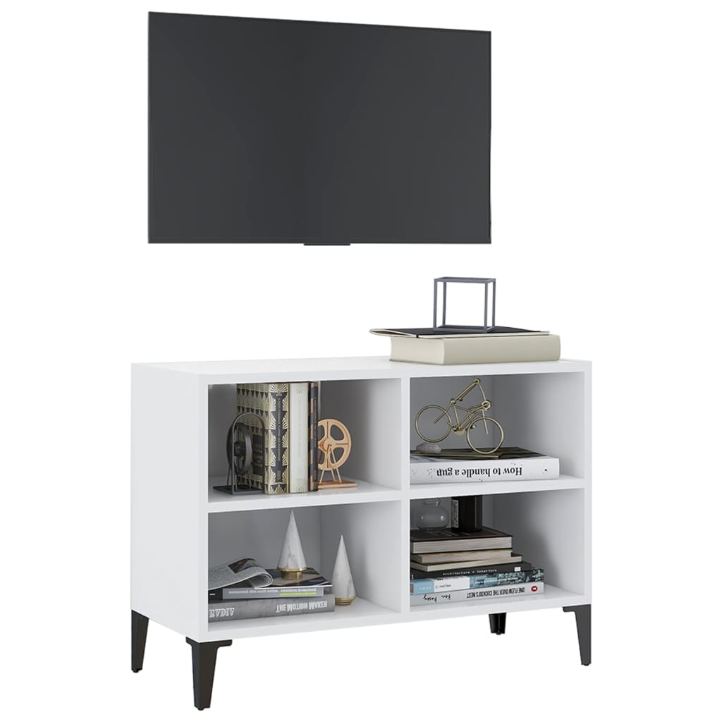 TV ormarić s metalnim nogama bijeli 69,5 x 30 x 50 cm