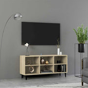 TV ormarić s metalnim nogama boja hrasta sonome 103,5x30x50 cm