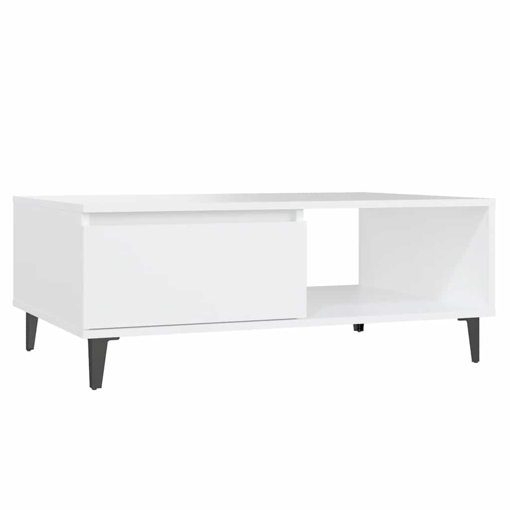 Stolić za kavu bijeli 90 x 60 x 35 cm od iverice
