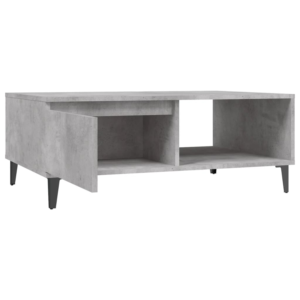 Stolić za kavu boja betona 90 x 60 x 35 cm konstruirano drvo