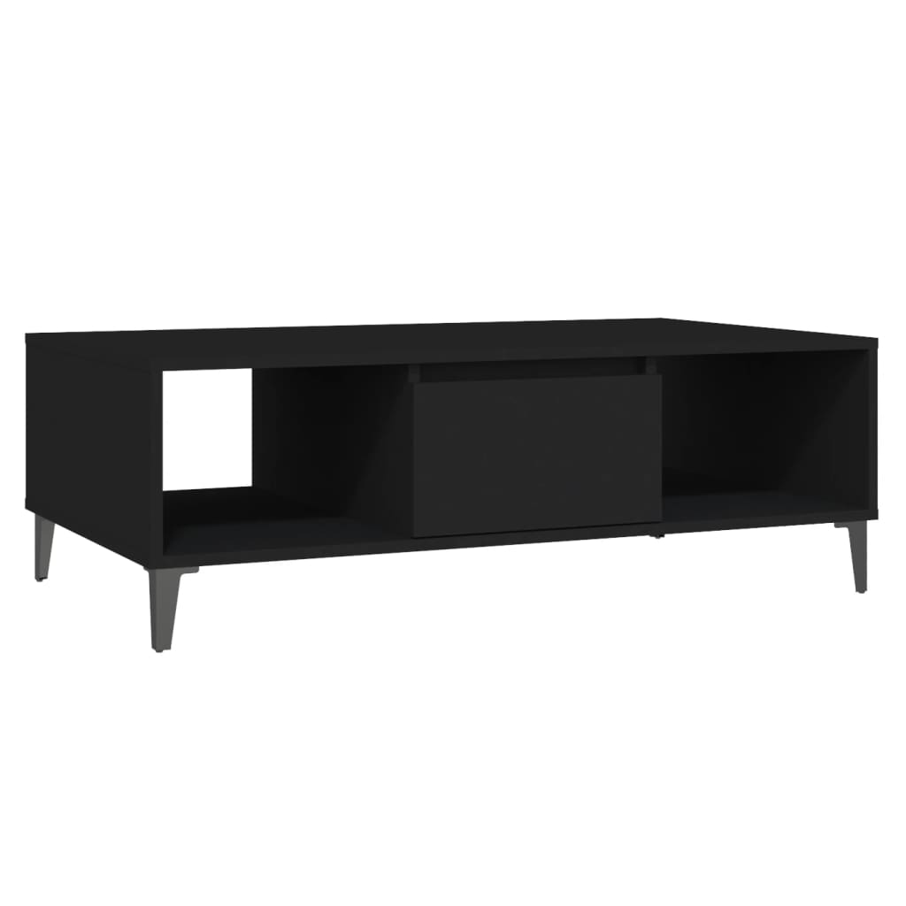 Stolić za kavu crni 103,5 x 60 x 35 cm konstruirano drvo