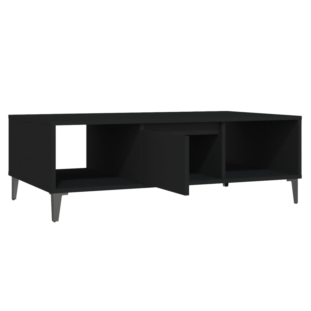 Stolić za kavu crni 103,5 x 60 x 35 cm konstruirano drvo