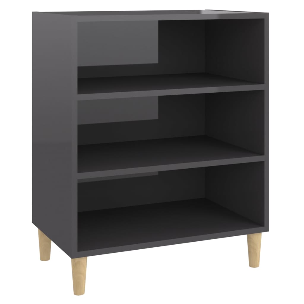 Komoda visoki sjaj siva 57 x 35 x 70 cm od konstruiranog drva