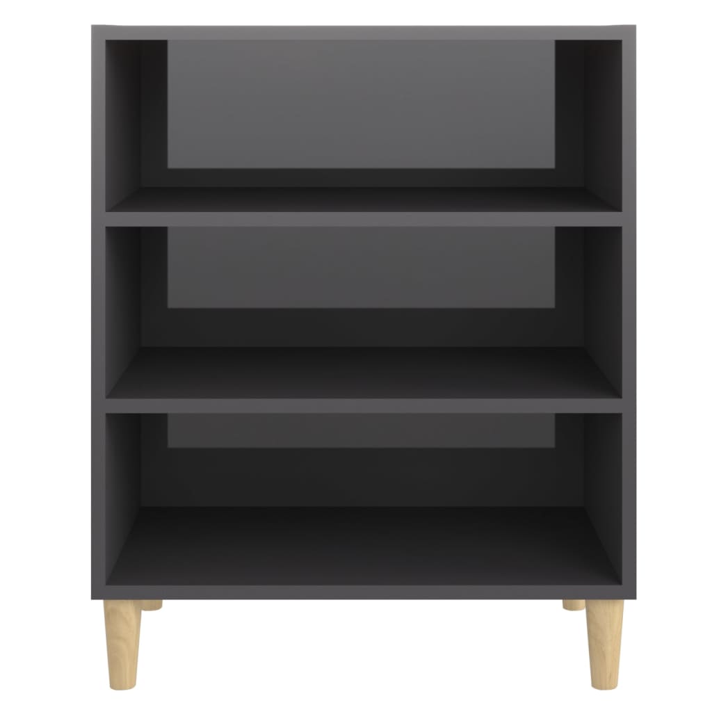 Komoda visoki sjaj siva 57 x 35 x 70 cm od konstruiranog drva