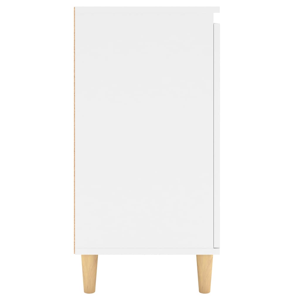 Komoda s drvenim nogama bijela 60x35x70 cm konstruirano drvo