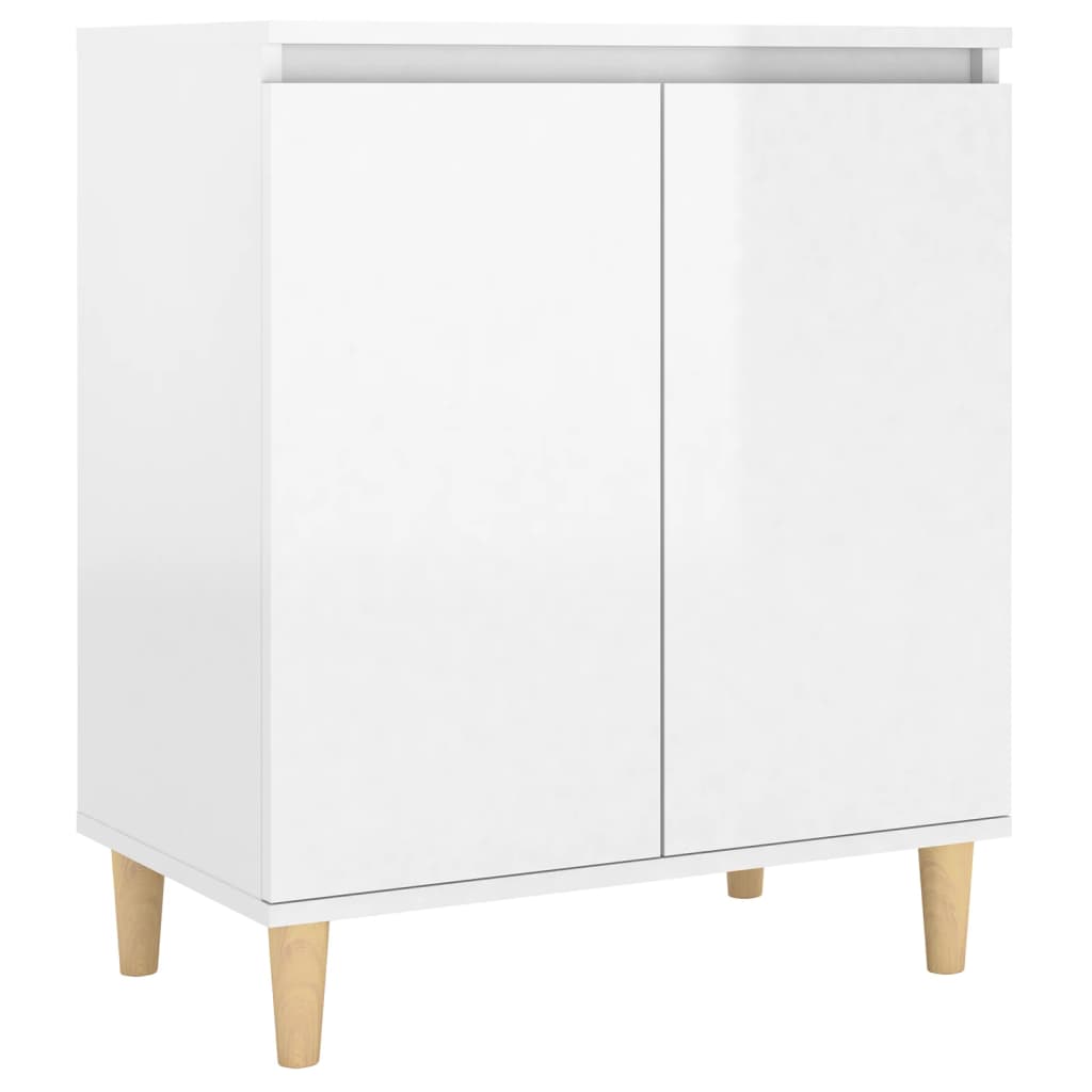 Komoda sjajna bijela 60 x 35 x 70 cm od konstruiranog drva