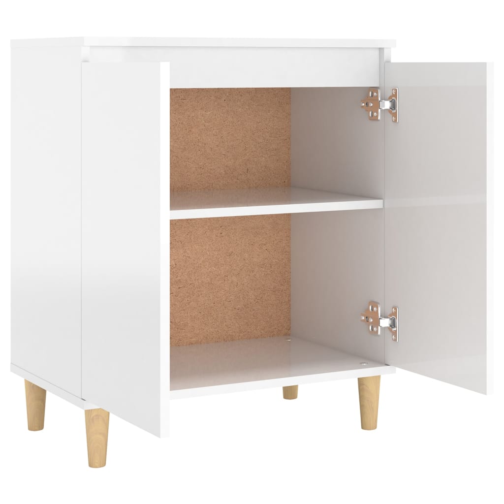 Komoda sjajna bijela 60 x 35 x 70 cm od konstruiranog drva