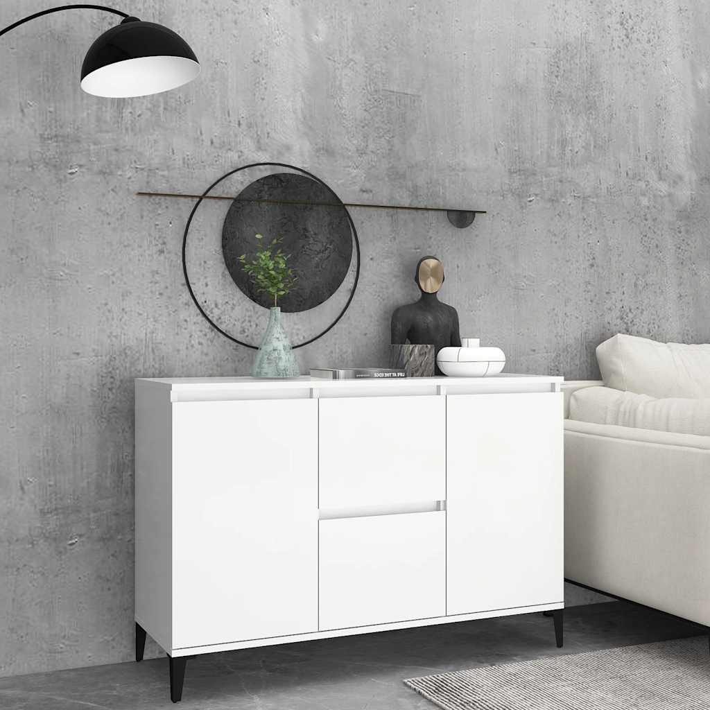 Komoda bijela 102 x 35 x 70 cm od konstruiranog drva