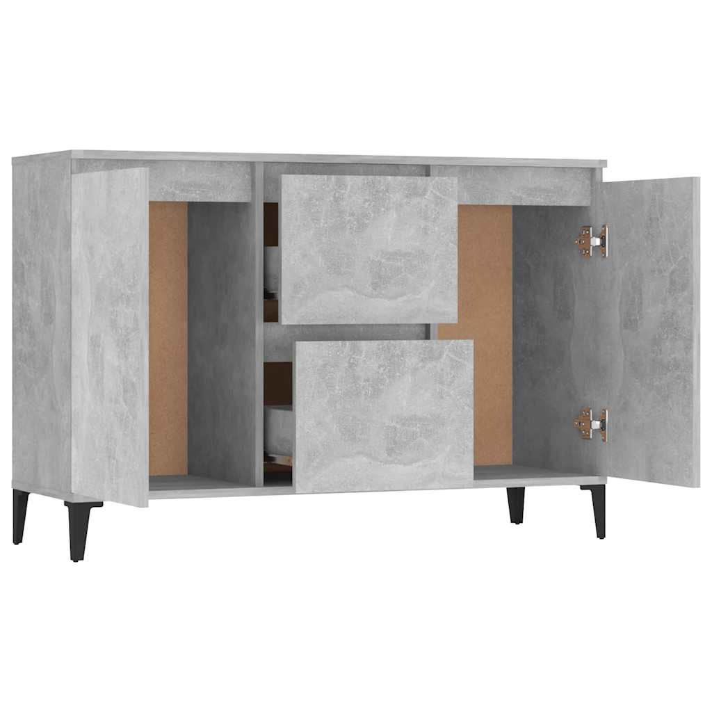 Komoda siva boja betona 102 x 35 x 70 cm od konstruiranog drva