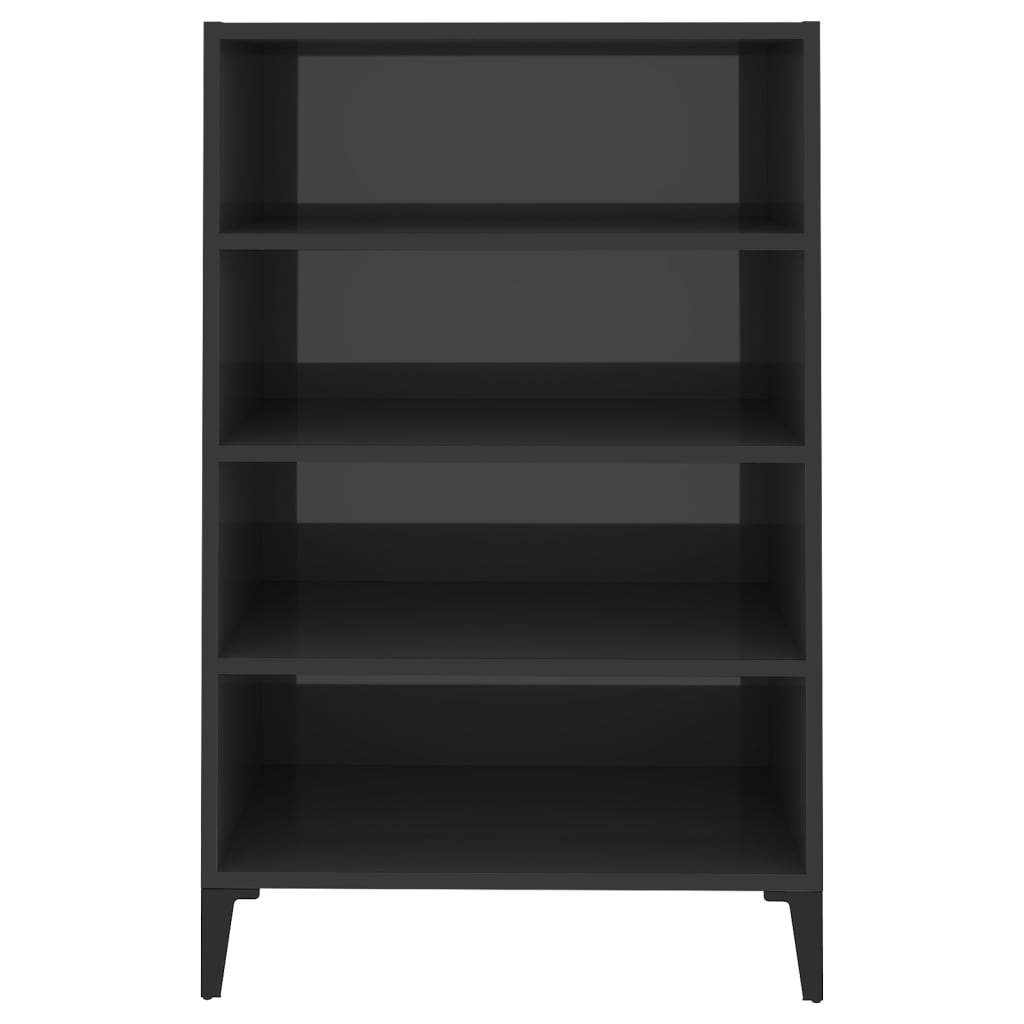 Komoda visoki sjaj siva 57 x 35 x 90 cm od konstruiranog drva