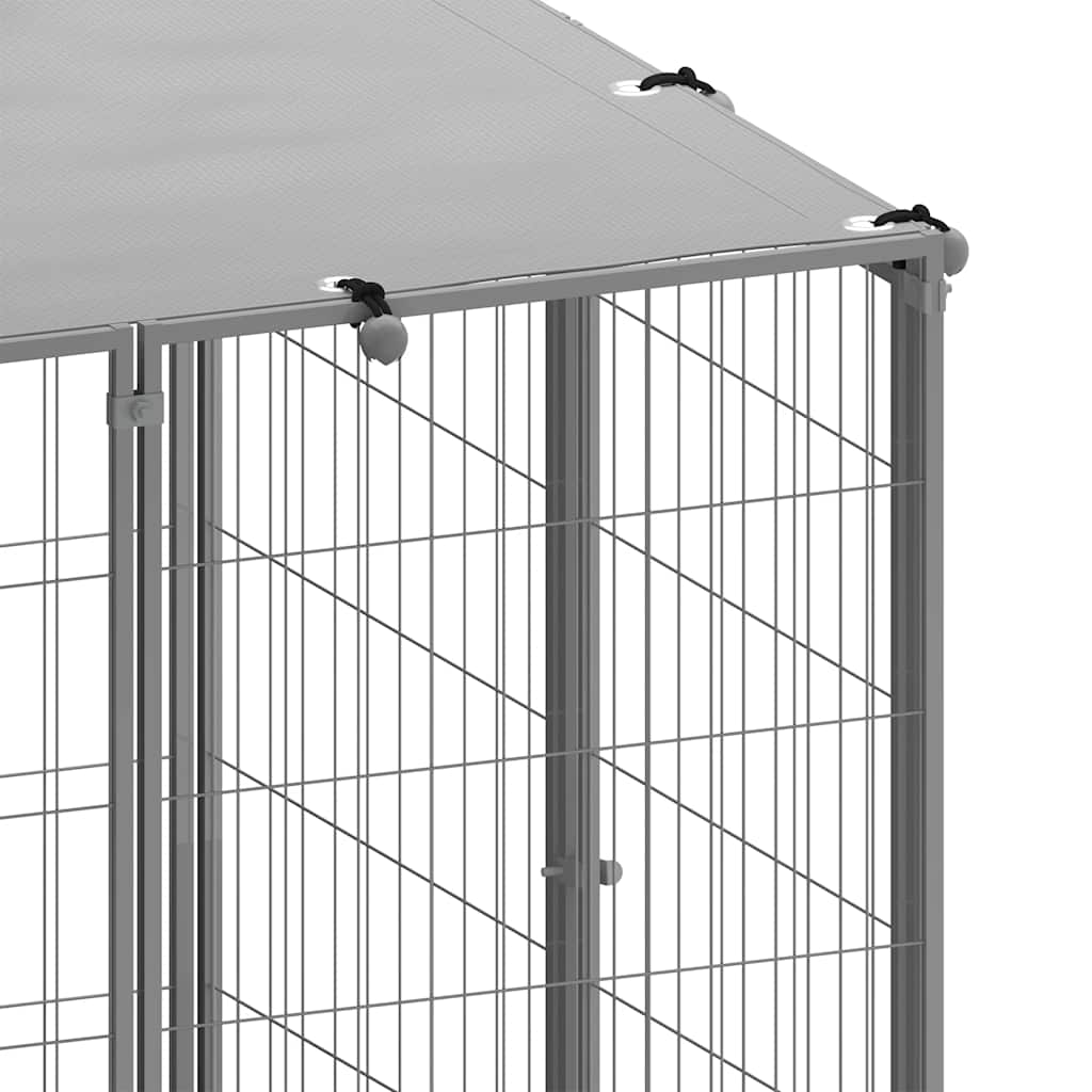 Kavez za pse srebrni 330 x 110 x 110 cm čelični