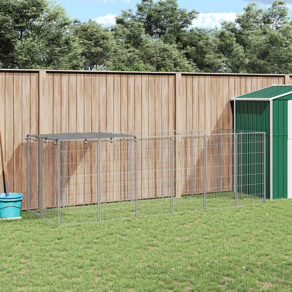 Kavez za pse srebrni 330 x 110 x 110 cm čelični