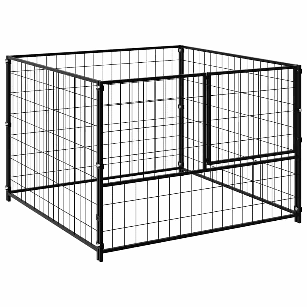 Kavez za pse crni 100 x 100 x 70 cm čelični