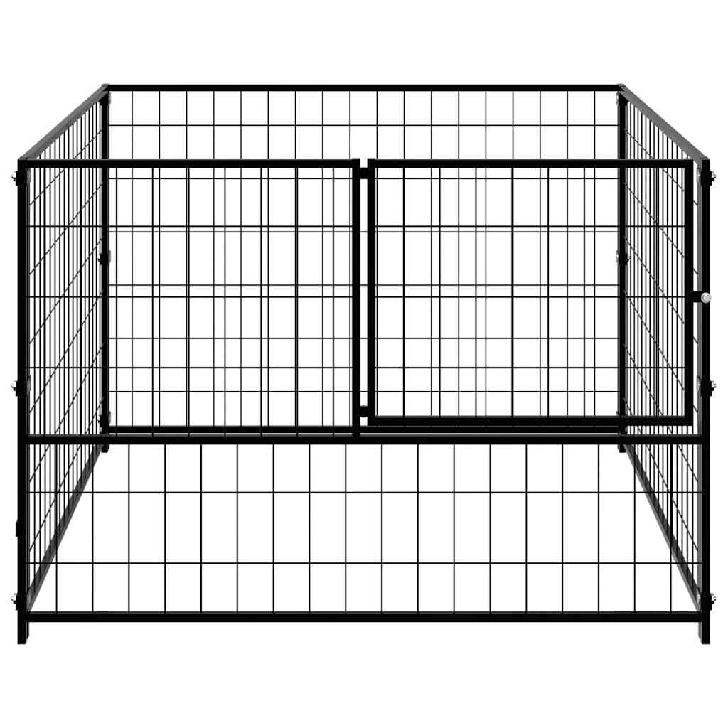Kavez za pse crni 100 x 100 x 70 cm čelični