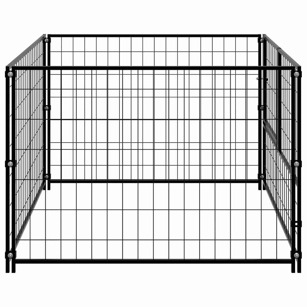 Kavez za pse crni 100 x 100 x 70 cm čelični