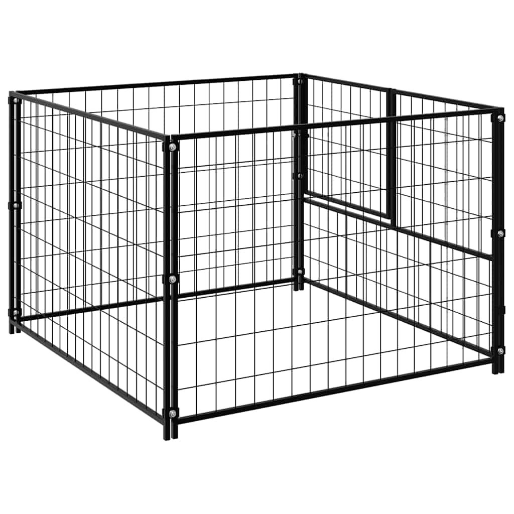 Kavez za pse crni 100 x 100 x 70 cm čelični