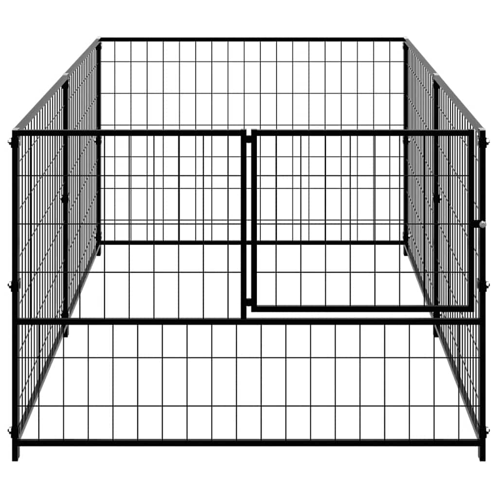 Kavez za pse crni 200 x 100 x 70 cm čelični